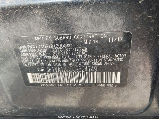 JF1VA1B65J9824749 Subaru Wrx Premium