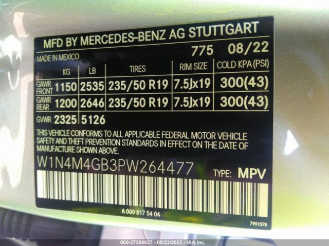 W1N4M4GB3PW264477 Mercedes-Benz Glb Glb 250