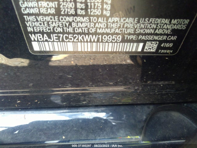 WBAJE7C52KWW19959 BMW 5 Series 540i Xdrive