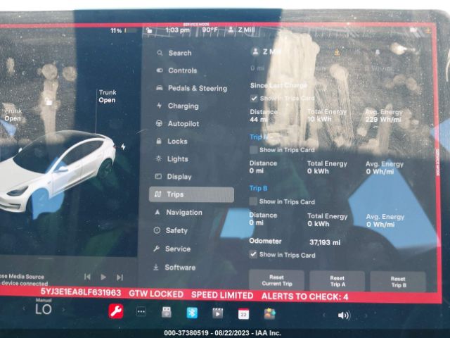 5YJ3E1EA8LF631963 Tesla Model 3 Standard Range