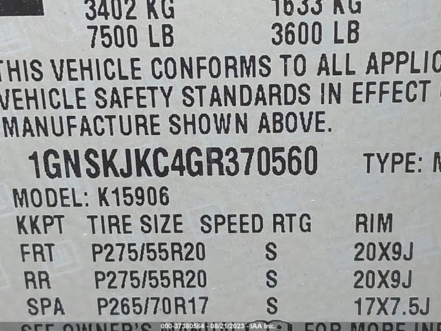 Chevrolet Suburban Ltz 2016 1GNSKJKC4GR370560 Image 9