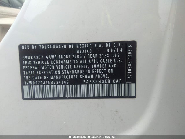 2014 VOLKSWAGEN JETTA SEDAN SE W/CONNECTIVITY VIN: 3VWD07AJ1EM324349