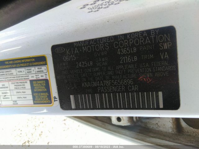 KNAGM4A78F5656896 KIA Optima Lx