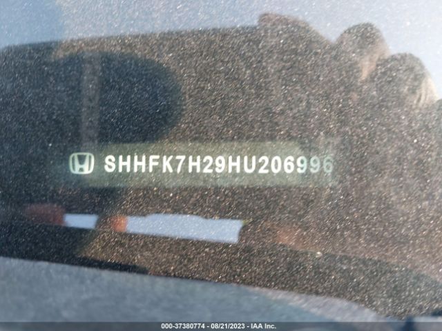SHHFK7H29HU206996 Honda Civic Hatchback Lx