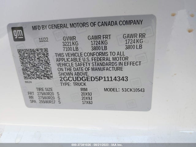 Chevrolet Silverado 1500 Ltz 2023 2GCUDGED5P1114343 Image 9