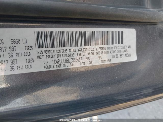 1C4PJLLB8LD596417 Jeep Cherokee Latitude Plus