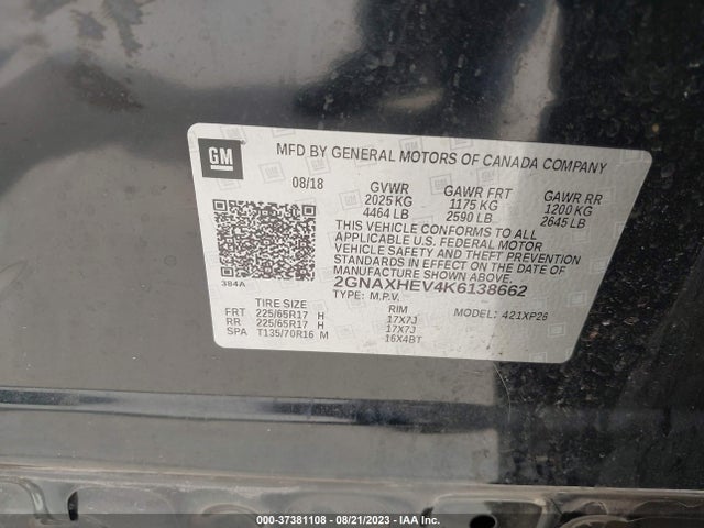 Chevrolet EQUINOX LS 2019 2GNAXHEV4K6138662 Image 9