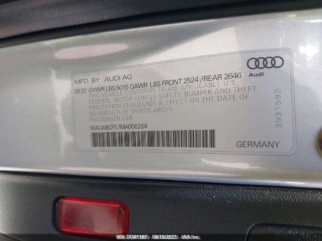 WAUABCF57MA006264 Audi A5 Sportback Premium