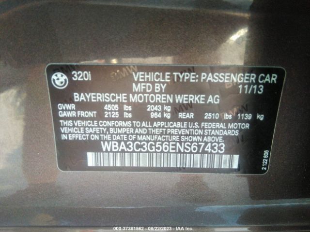 WBA3C3G56ENS67433 BMW 3 Series 320i Xdrive