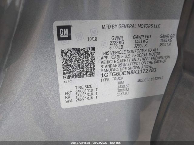 1GTG6DEN8K1172783 GMC Canyon 4wd Slt