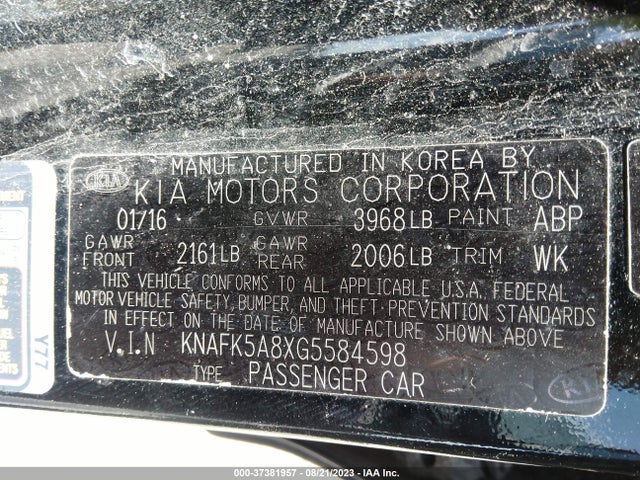 KIA Forte 5-door Lx 2016 KNAFK5A8XG5584598 Image 9