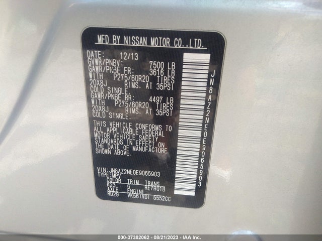 JN8AZ2NE0E9065903 Infiniti QX80