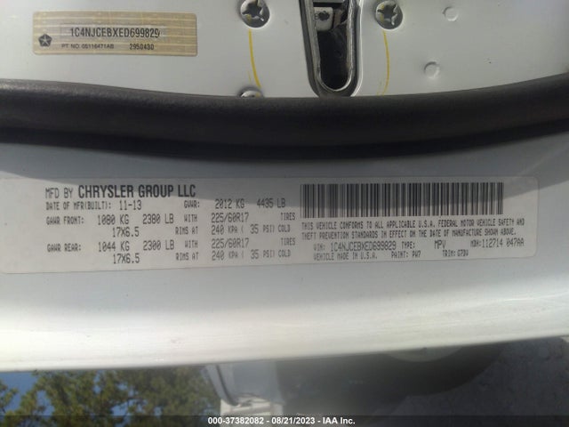 1C4NJCEBXED699829 Jeep Compass Latitude
