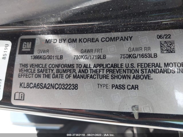 Chevrolet SPARK LS 2022 KL8CA6SA2NC032238 Image 9