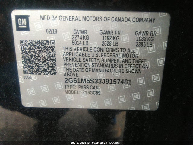 2G61M5S33J9157481 Cadillac XTS LUXURY