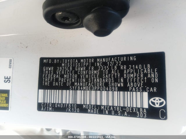 Toyota COROLLA LE 2023 5YFB4MDE3PP004098 Image 15