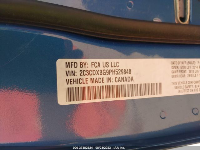 2C3CDXBG9PH529848 Dodge Charger Sxt