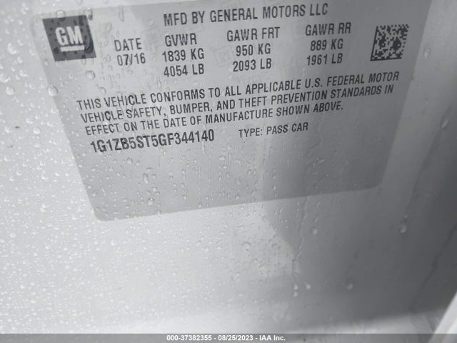 Chevrolet MALIBU LS 2016 1G1ZB5ST5GF344140 Image 9