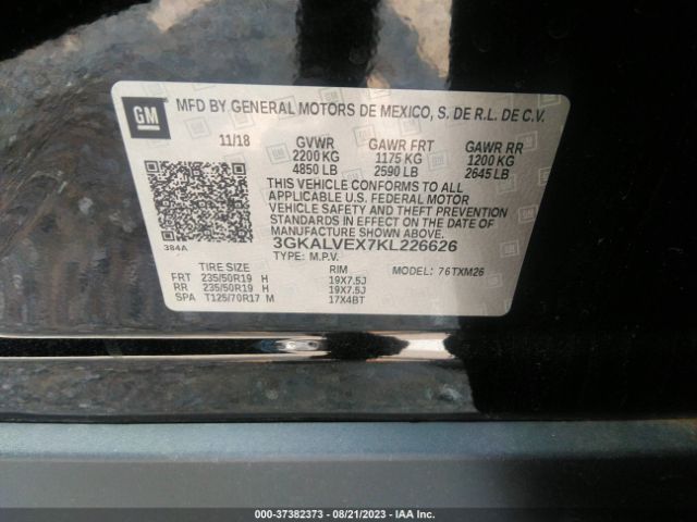 3GKALVEX7KL226626 GMC Terrain Slt