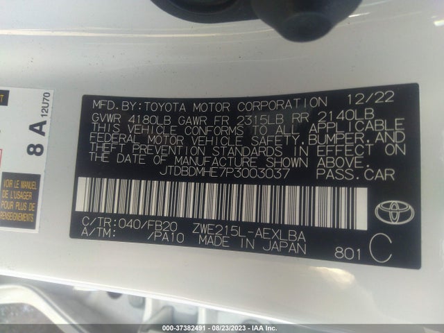 Toyota Corolla Hybrid 2023 JTDBDMHE7P3003037 Image 15