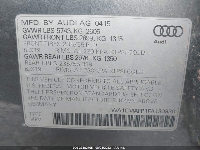 WA1CMAFP1FA130930 Audi Q5 Premium Plus