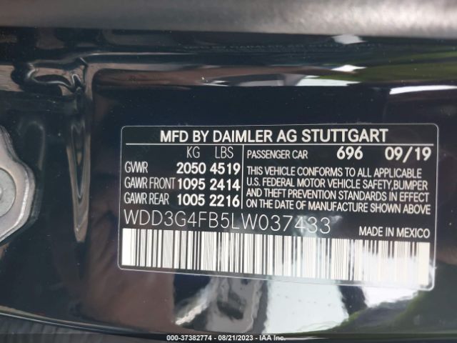 WDD3G4FB5LW037433 Mercedes-Benz A 220 4matic