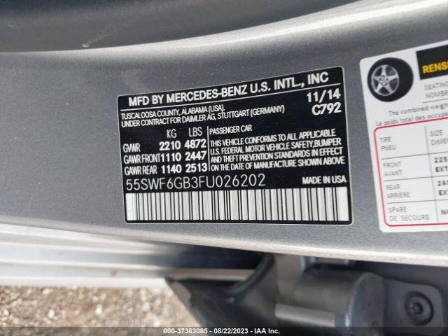 55SWF6GB3FU026202 Mercedes-Benz C-class C 400
