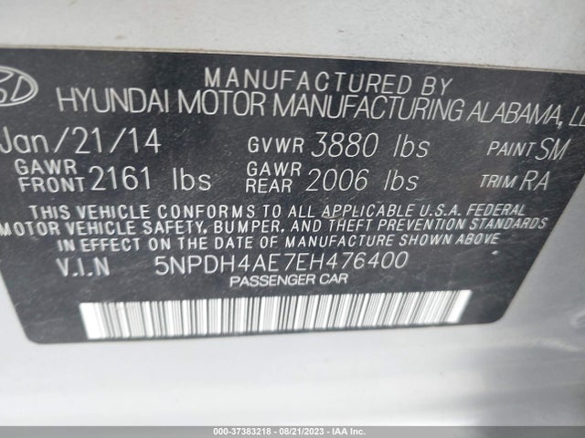 Hyundai ELANTRA SE 2014 5NPDH4AE7EH476400 Image 10