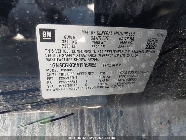 Chevrolet Suburban Ls 2017 1GNSCGKC6HR169955 Image 9