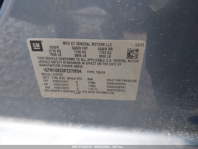 1GTR1UEC6FZ279604 GMC Sierra 1500 Sle