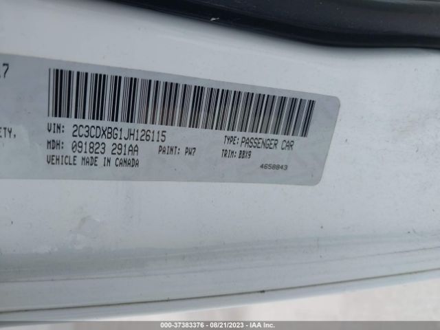 2C3CDXBG1JH126115 Dodge Charger Sxt