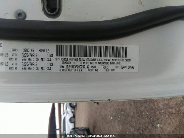 2009 DODGE RAM 1500 SLT VIN: 1D3HB13P09S737140