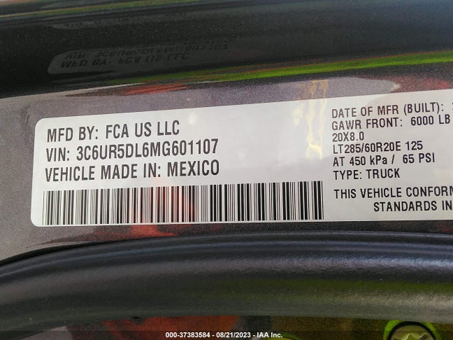 3C6UR5DL6MG601107 RAM 2500 Big Horn