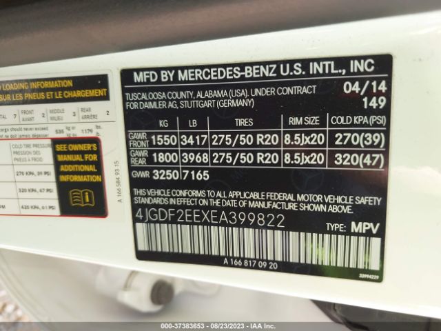 2014 MERCEDES-BENZ GL 350 BLUETEC 4JGDF2EEXEA399822 Photo 8