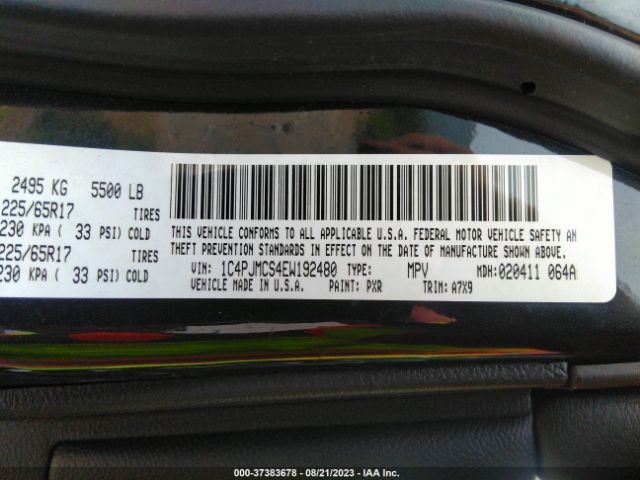 1C4PJMCS4EW192480 Jeep Cherokee Latitude