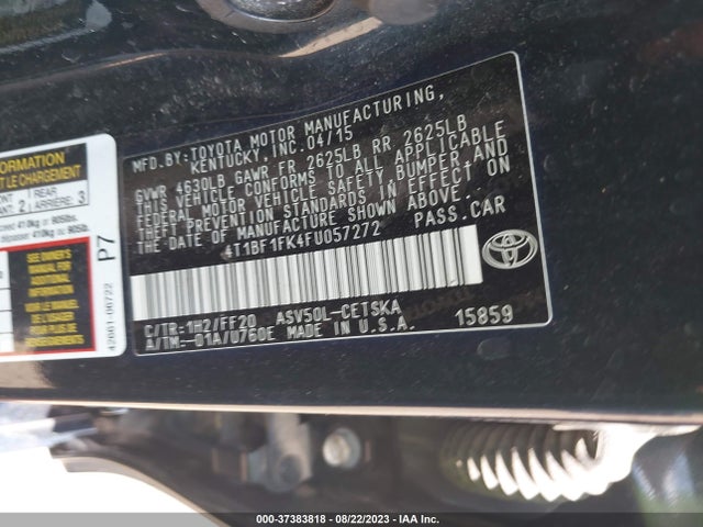 Toyota CAMRY SE 2015 4T1BF1FK4FU057272 Image 9