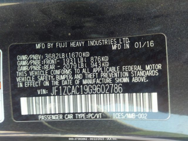 JF1ZCAC19G9602786 Subaru Brz Limited