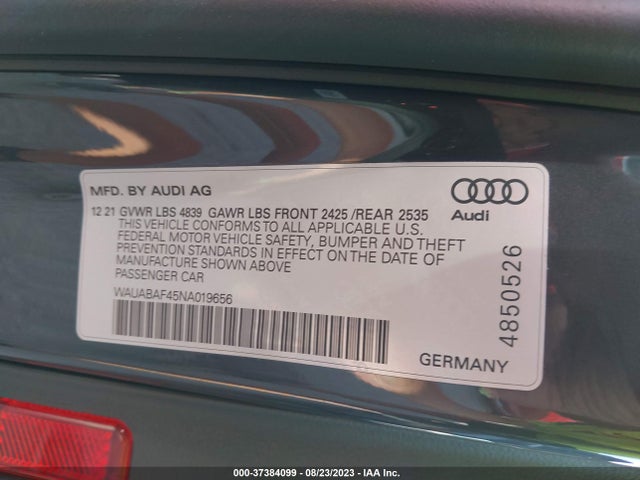 Audi A4 Sedan Premium 2022 WAUABAF45NA019656 Image 15