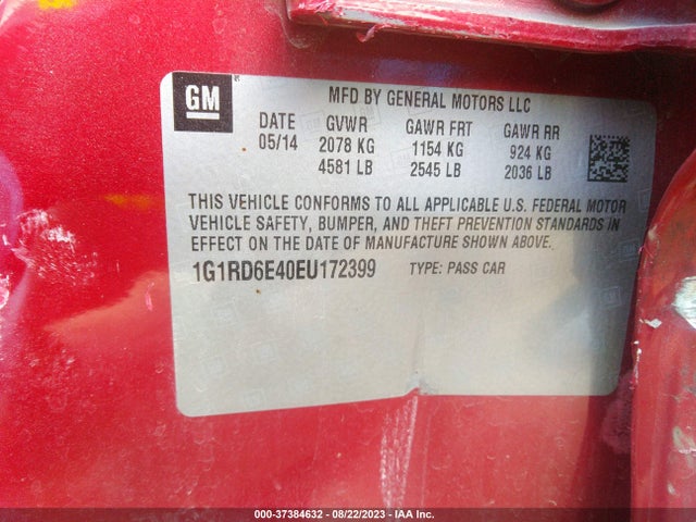 Chevrolet Volt 2014 1G1RD6E40EU172399 Image 15