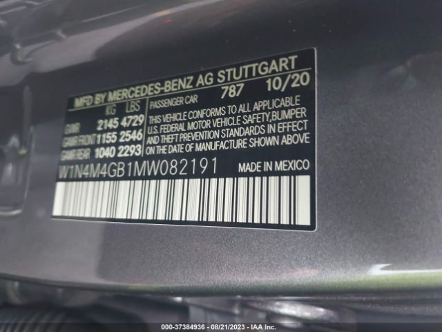 W1N4M4GB1MW082191 Mercedes-Benz Glb Glb 250