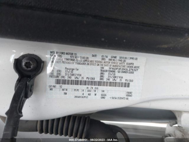 1FADP3F29GL276327 Ford FOCUS SE