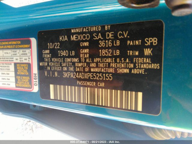 3KPA24ADXPE525155 KIA RIO S