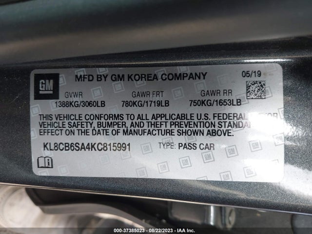 Chevrolet SPARK LS 2019 KL8CB6SA4KC815991 Image 9