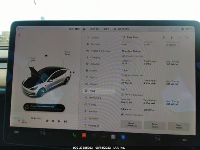 5YJ3E1EA4MF850369 Tesla Model 3 Standard Range Plus