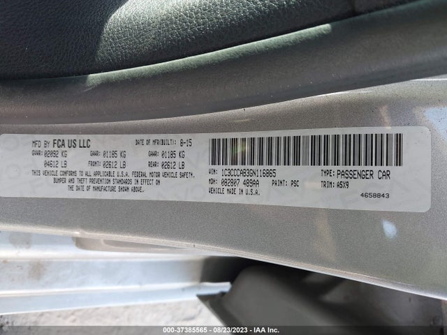 Chrysler 200 Limited 2016 1C3CCCAB3GN116865 Image 15