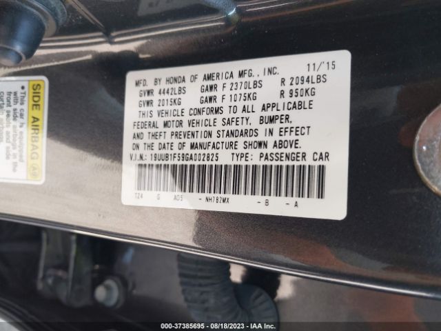 19UUB1F59GA002825 Acura TLX TECH