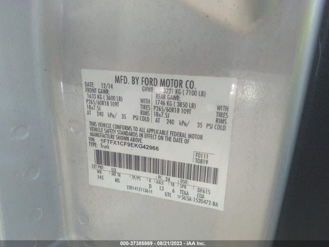 1FTFX1CF9EKG42966 Ford F-150 Xl/xlt/stx/fx2/lariat