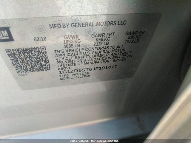 Chevrolet MALIBU LT 2018 1G1ZD5ST6JF191477 Image 9