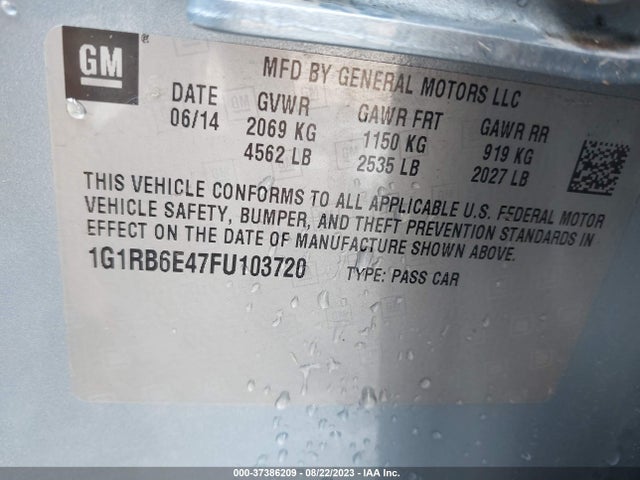 Chevrolet Volt 2015 1G1RB6E47FU103720 Image 9