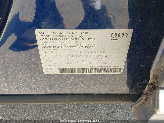 WA1C2AFP0HA025983 Audi Q5 PREMIUM